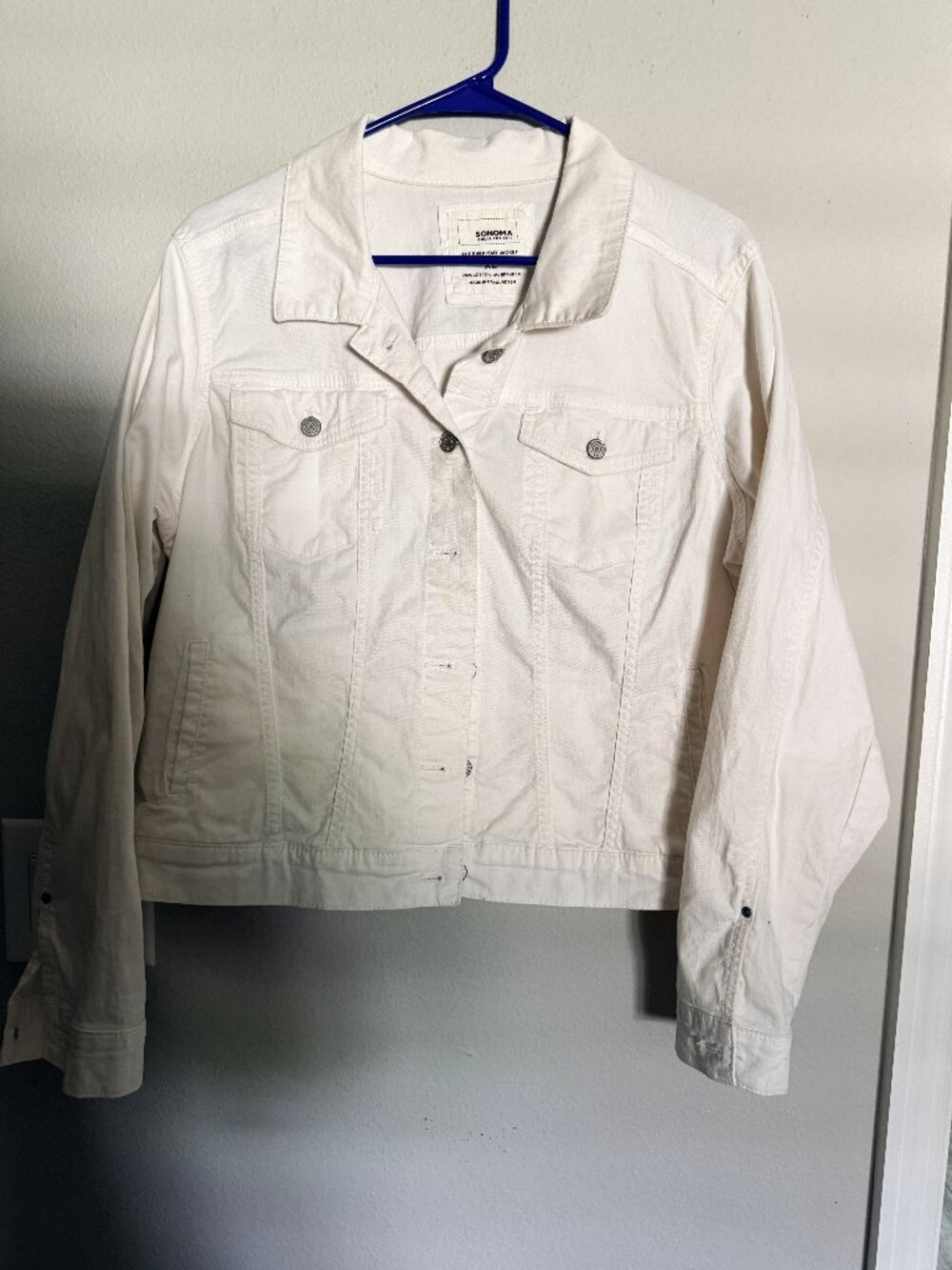 WHITE JEAN JACKET XL